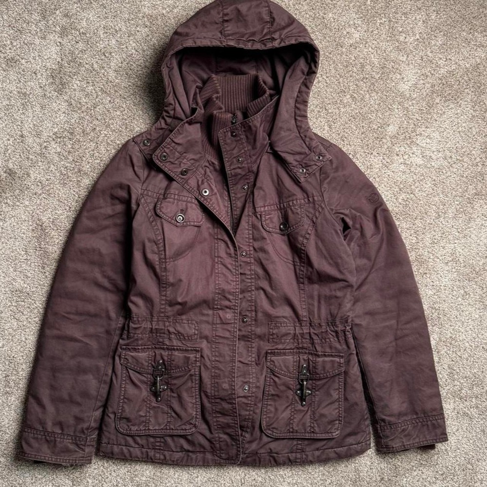 CHOCOLATE BROWN ESPRIT FIREMAN CLASP JACKET